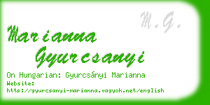 marianna gyurcsanyi business card