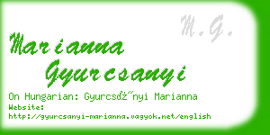 marianna gyurcsanyi business card